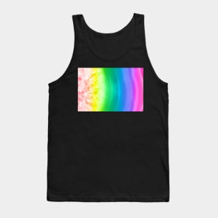 Rainbow colors agate slice mineral Tank Top